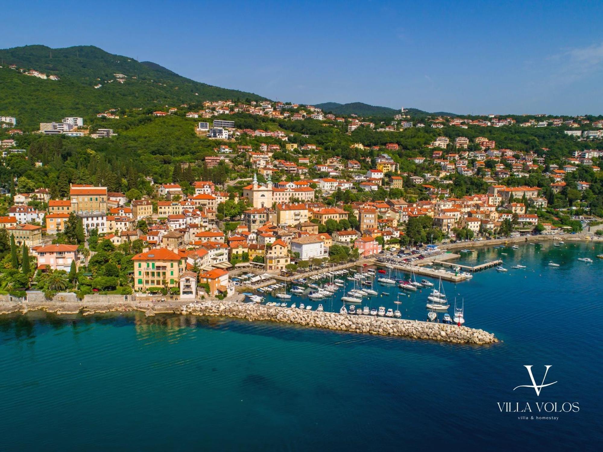 Villa Volos Apartment Karmen With Roof Terrace, Sea View, Free Private Parking Abbazia Esterno foto