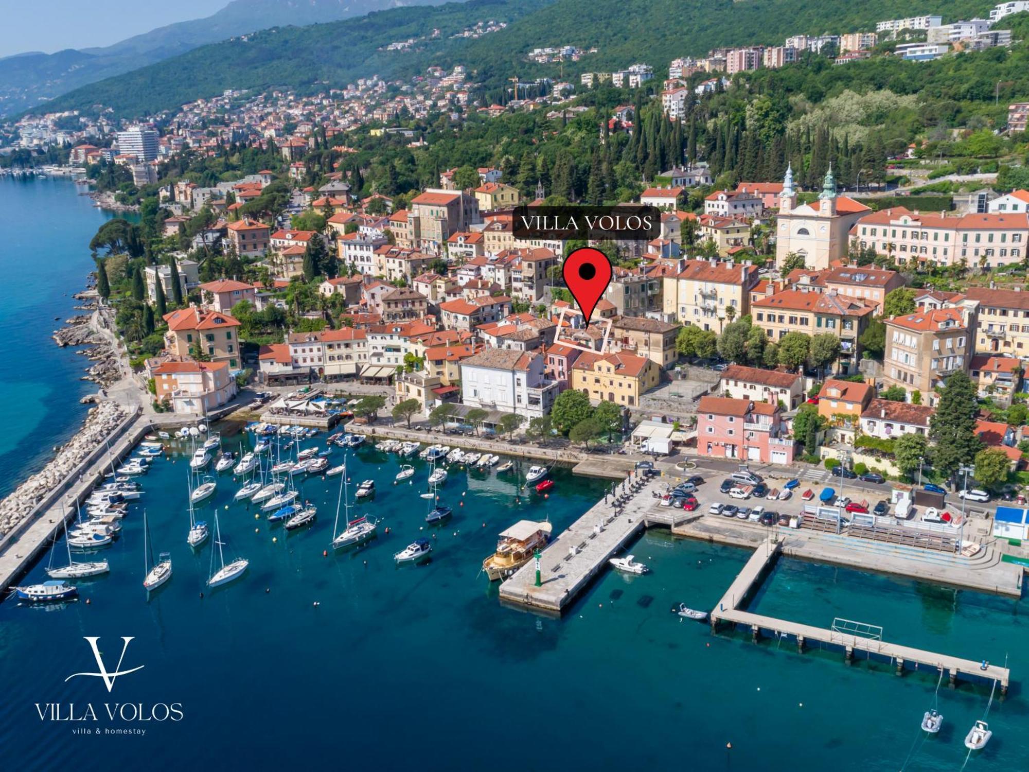 Villa Volos Apartment Karmen With Roof Terrace, Sea View, Free Private Parking Abbazia Esterno foto